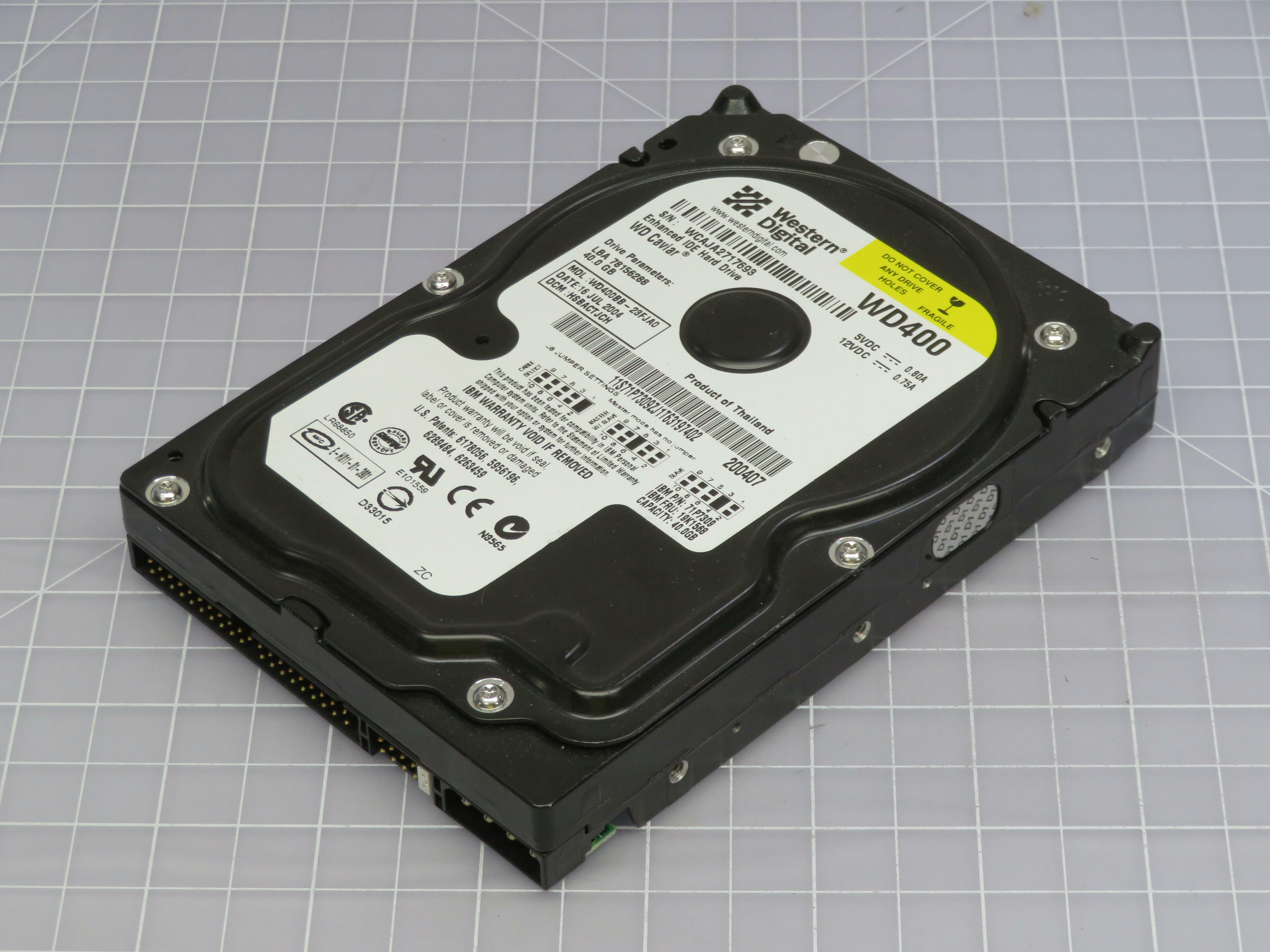 Western Digital WD400 WD400BB-23FJA0 40 GB Hard Drive Disk T188575